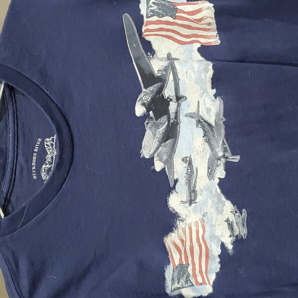 Buckhorn River Patriotic Air Force T-shirt Size XL.  Gently Used.